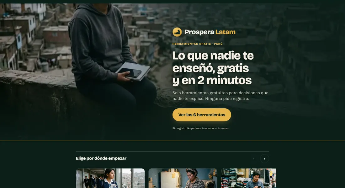 Portada de Prospera Latam: lo que nadie te enseñó, gratis y en 2 minutos